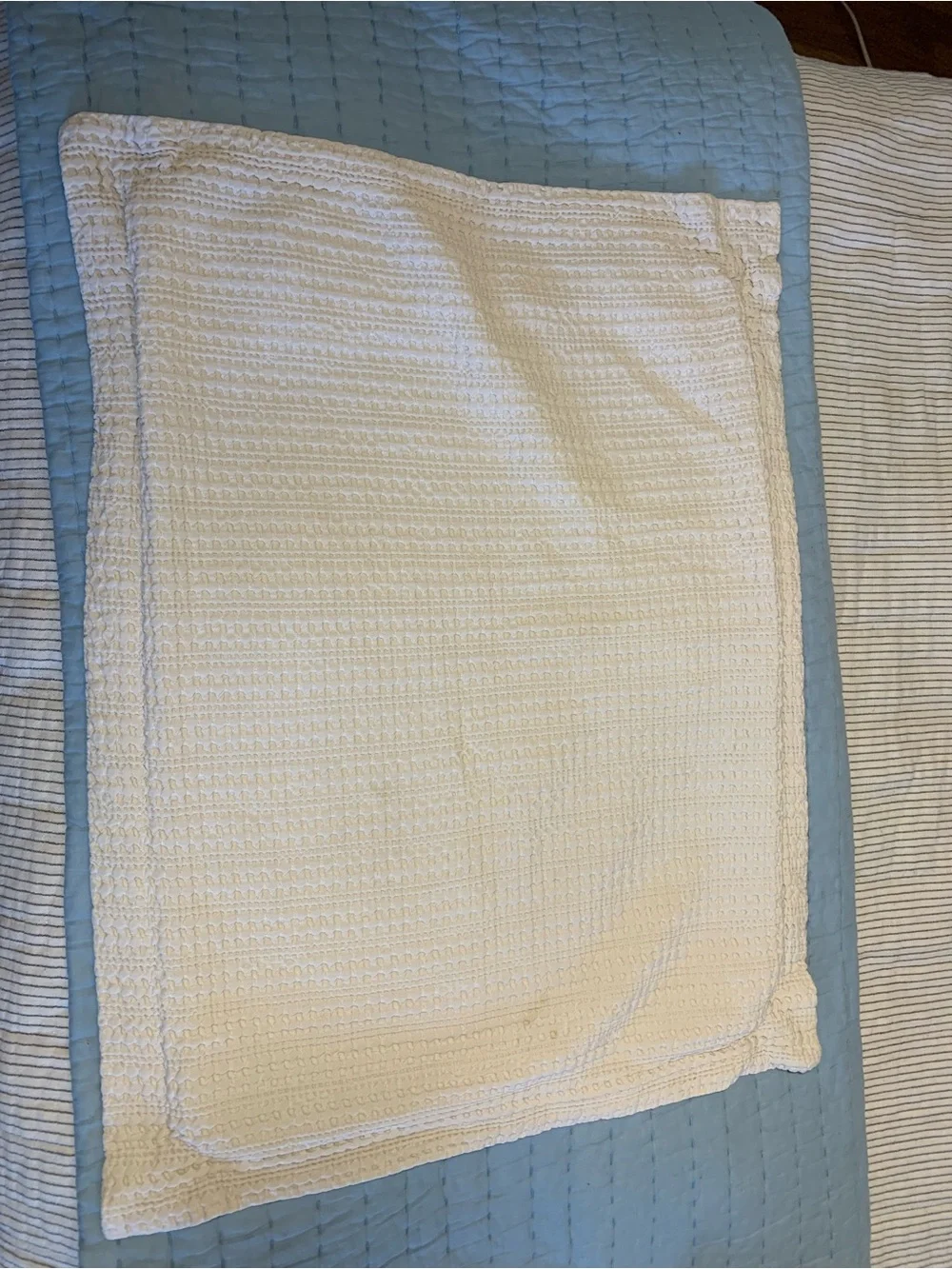 Pottery Barn Ivory Crochet Throw Blanket